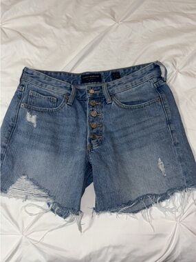 Lucky Brand Boyfriend Shorts- Distressed Button-Fly Denim Shorts
